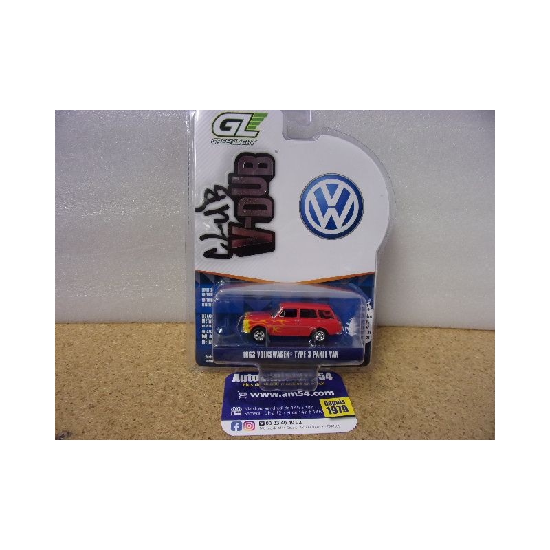 Volkswagen Type 3 Red 1963 "V-Dub Club" 36120-B Greenlight 1.64ième