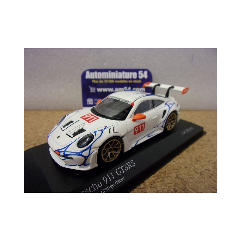Porsche 911 - 992 GT3RS White + Orange Decor 410062115 Minichamps