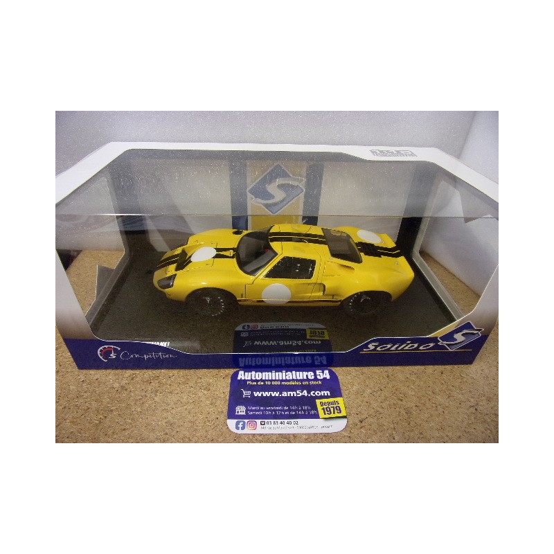 Ford GT40 Yellow Black Stripes 1968 S1803011 Solido
