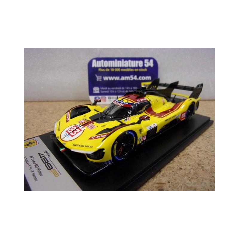 2025 Ferrari 499P AF Corse n°83 Kubica - Ye - Hanson 1st Winner Le Mans LSLM190 Look Smart
