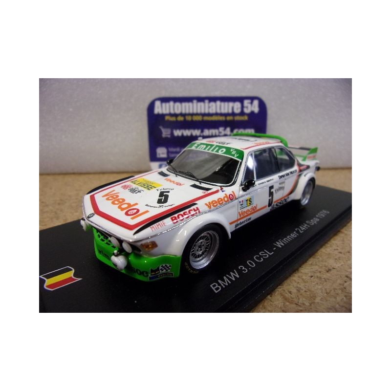 1976 BMW 3.0 CSL n°5 Chavan - Detrin - Demuth 1st Winner 24h SPA 43SPA1976 Spark Model