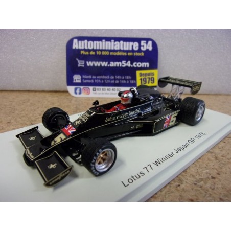 1976 Lotus 77 n°5 Mario Andretti 1st Winner Japan GP S7133 Spark Model