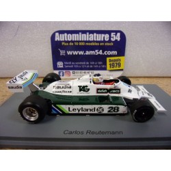 1980 Williams FW07B n°28 Carlos Reutemann 1st Winner Monaco GP S6993 Spark Model