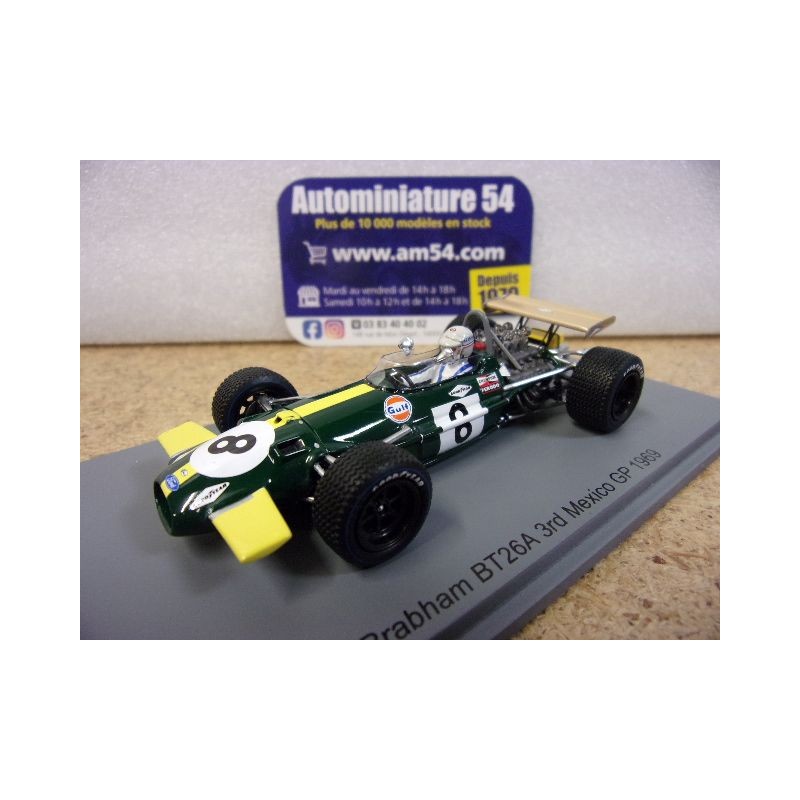 1969 Brabham BT26A n°8 Jack Brabham 3rd Mexico GP S8323 Spark Model