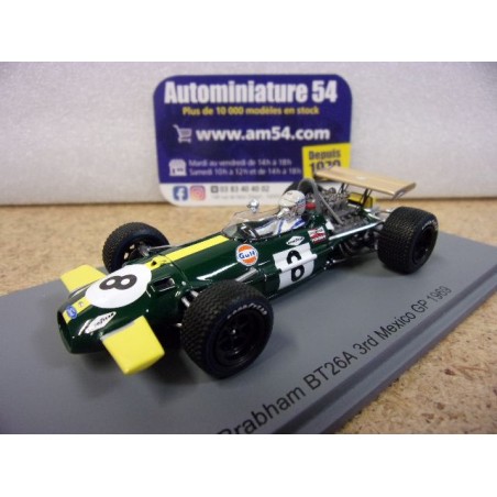1969 Brabham BT26A n°8 Jack Brabham 3rd Mexico GP S8323 Spark Model