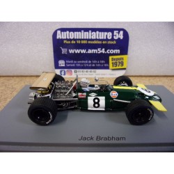 1969 Brabham BT26A n°8 Jack Brabham 3rd Mexico GP S8323 Spark Model
