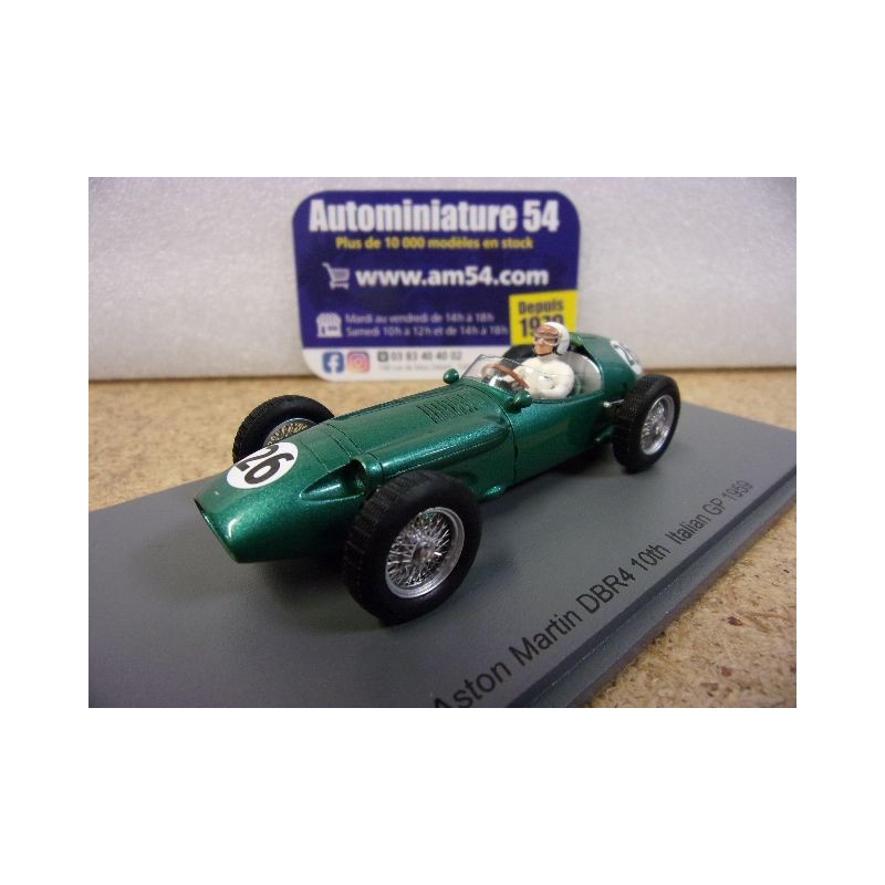 1959 Aston Martin DBR4 n°26 Carroll Shelby 10th Italian GP S8138 Spark Model
