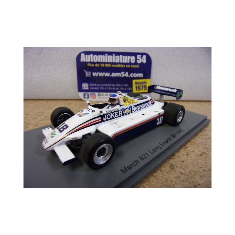 1982 March 821 n°18 Raul Boesel GP S7175 Spark Model