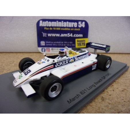 1982 March 821 n°18 Raul Boesel GP S7175 Spark Model