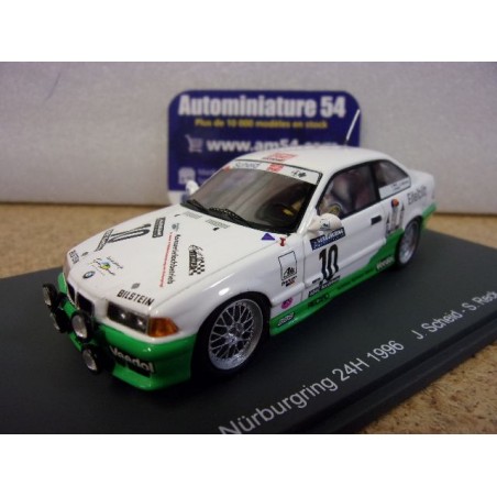 1996 BMW M3 E36 n°10 Scheid - Reck - Widmann + Figurines 1st Winner Nurburgring 43NUR1996 Spark Model