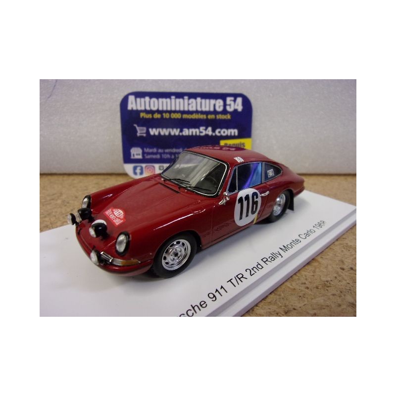 1968 Porsche 911 T/R n°116 Toivonen - Tinkkanen 2nd Monte Carlo S5580 Spark Model