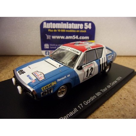 1974 Renault 17 n°12 Piot - Jaubert Tour de Corse S6190 Spark Model