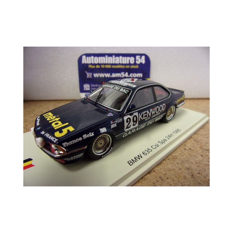 1986 BMW 635CSi n°29 Giroix - Malcher - Trolle 24H Spa SB671 Spark Model
