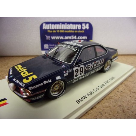 1986 BMW 635CSi n°29 Giroix - Malcher - Trolle 24H Spa SB671 Spark Model