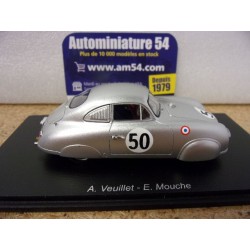 1952 Porsche 356 SL n°50 Veuillet - Mouche Le Mans S9701 Spark Model