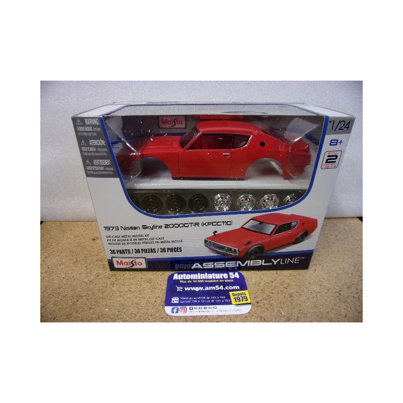 Nissan Skyline 2000 GT-R KPGC10 red 39528 Kit à Monter Maisto Assembly Line