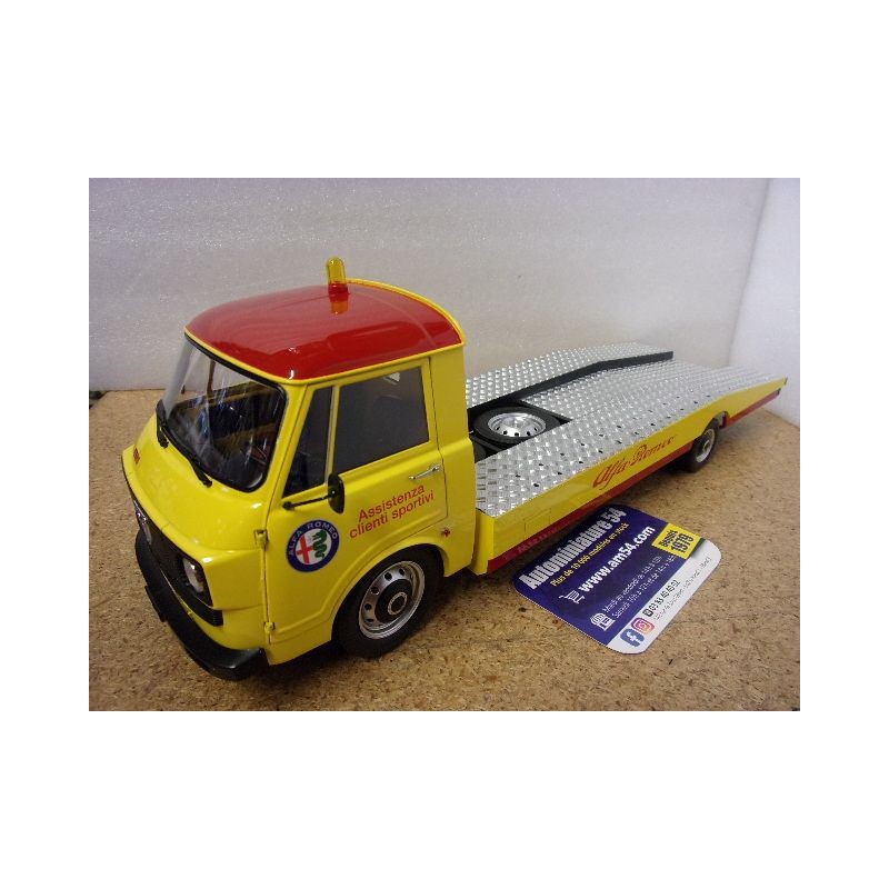 Alfa Roméo A12 Porte Voiture Yellow Red 1977 200084-D Mitica die Cast