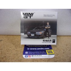 Nissan Skyline GT-R R32 Gunmetal + Matsuda Figure MGT00869 True Scale Models Mini GT