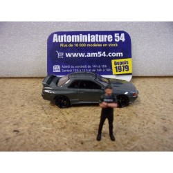 Nissan Skyline GT-R R32 Gunmetal + Matsuda Figure MGT00869 True Scale Models Mini GT