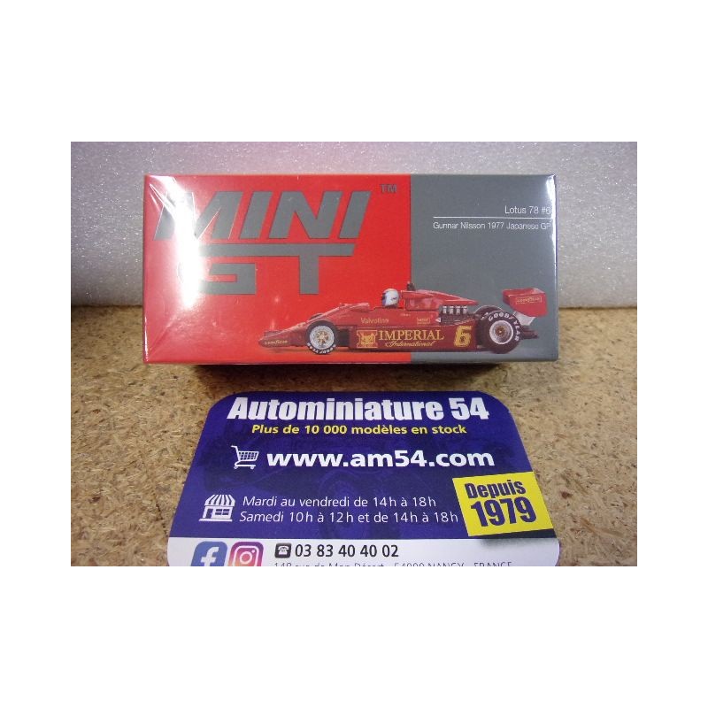 1977 Lotus 78 n°6 Gunnar Nilsson Japanese GP MGT00808 True Scale Models Mini GT