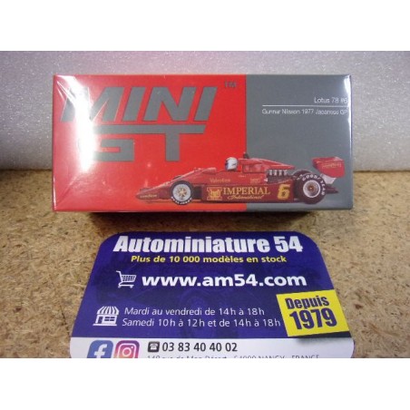 1977 Lotus 78 n°6 Gunnar Nilsson Japanese GP MGT00808 True Scale Models Mini GT