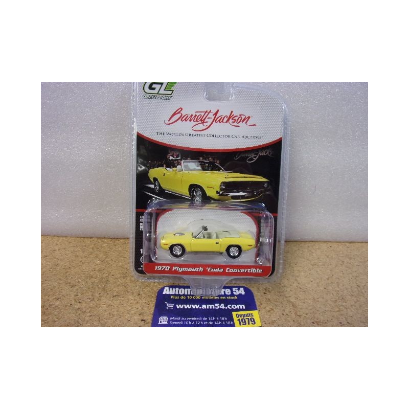 Plymouth Cuda Convertible 1970 Barrett Jackson Auctions Series 37250-E Greenlight 1.64ième