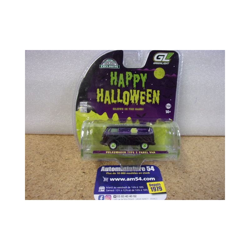 1964 Volkswagen Combi Type 1 Tolé Panel Van "Happy Halloween" 30556 Greenlight 1.64ième