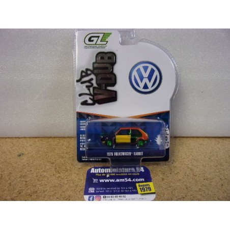 Volkswagen Golf Rabbit Arlequin 1975 Green Machine "V-Dub Club" 36120-E Greenlight 1.64ième