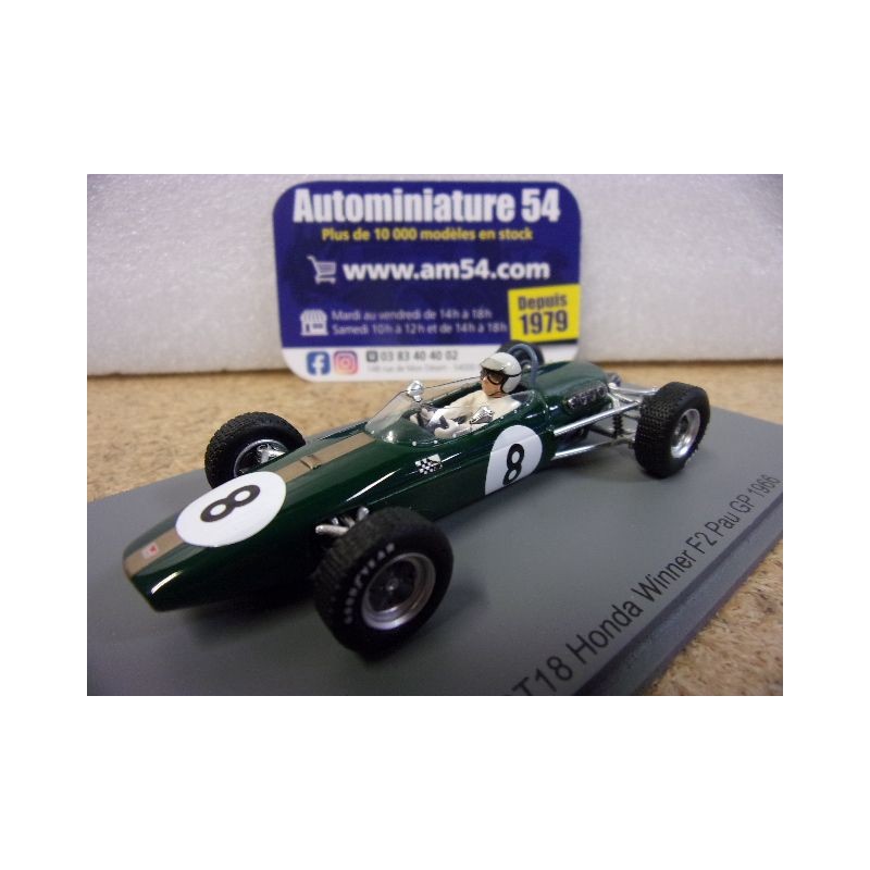 1966 Brabham BT18 Honda n°8 Jack Brabham 1st Winner Pau F2 GP F2004 Spark Model
