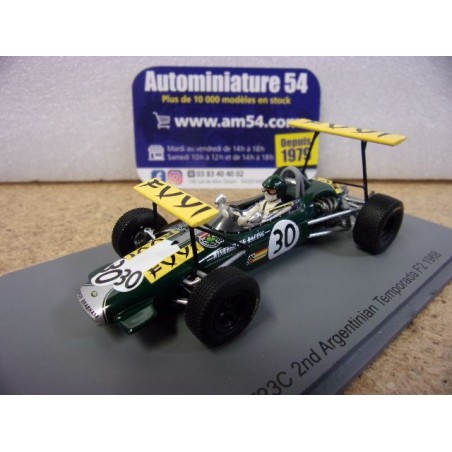 1968 Brabham BT23C n°30 Jochen Rindt 1st Winner Argentinian Temporada F2 GP F2002 Spark Model
