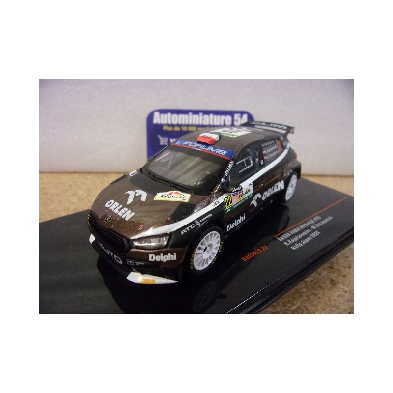 2024 Skoda Fabia Rally2 n°22 Kajetanowicz Japan Rally RAM969 Ixo Models
