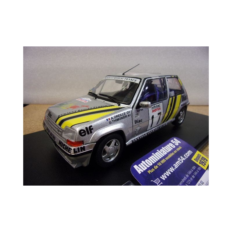 1989 Renault Supercinq GT Turbo 5 n°17 Oreille - Thimonier Tour de Corse 1989 S1810005 Solido