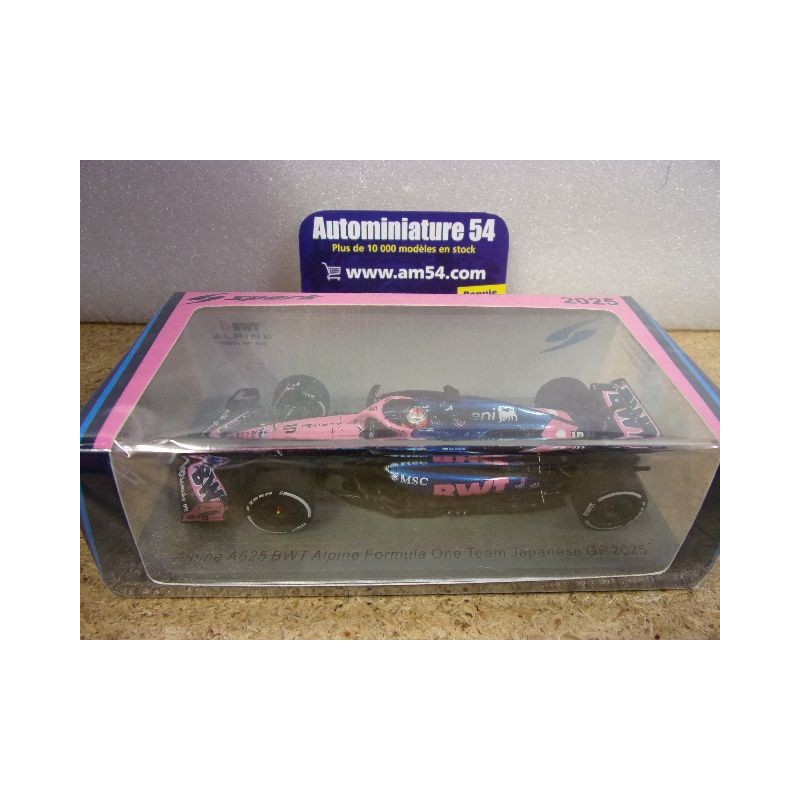 2025 Alpine BWT F1 Team A525 n°10 Pierre Gasly Japanese GP S9584 Spark Model