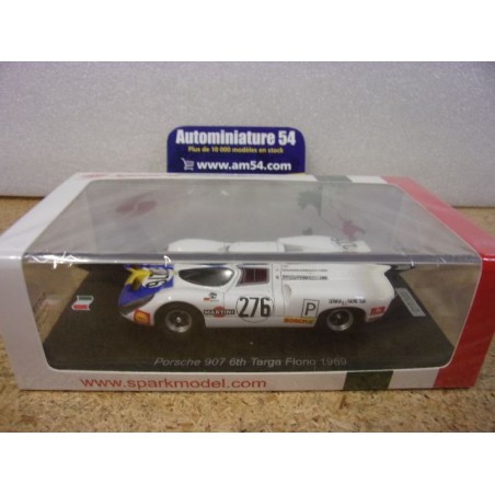 1969 Porsche 907 n°276 Koch - Dechent 6th Targa Florio SI039 Spark Model