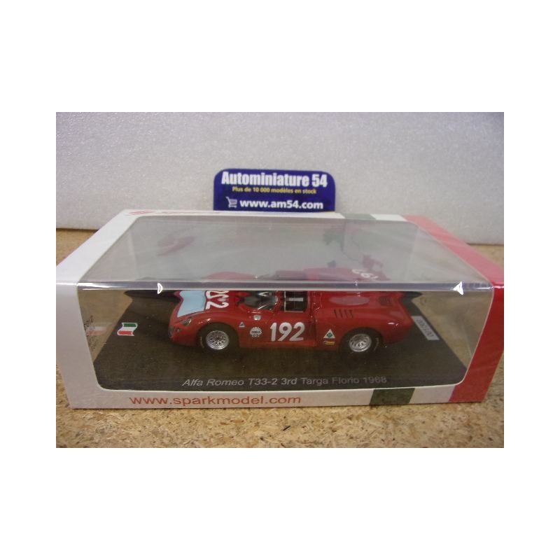 1968 Alfa Roméo T33-2 n°192 Bianchi - Casoni 3rd Targa Florio SI034 Spark model