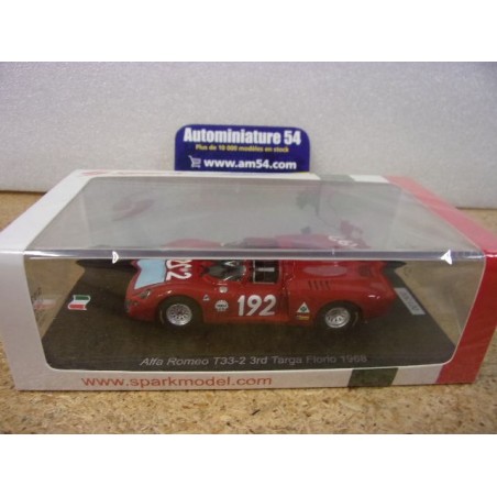 1968 Alfa Roméo T33-2 n°192 Bianchi - Casoni 3rd Targa Florio SI034 Spark model