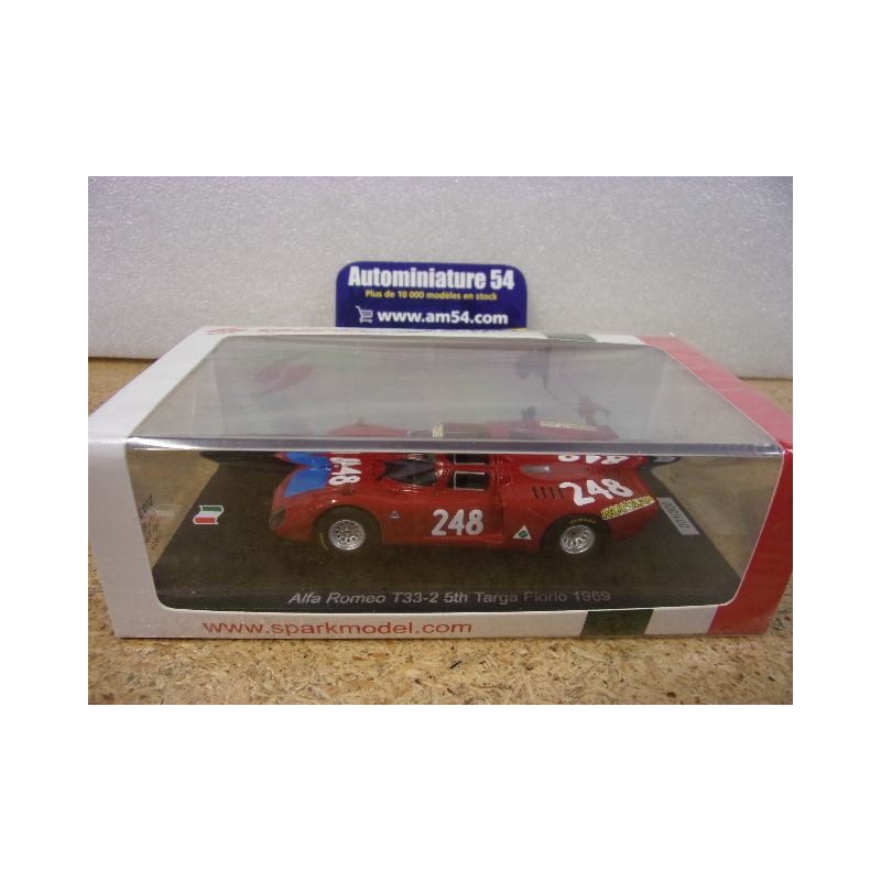 1969 Alfa Roméo T33-2 n°248 Pinto - Alberti 5th Targa Florio SI037 Spark model