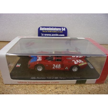 1969 Alfa Roméo T33-2 n°248 Pinto - Alberti 5th Targa Florio SI037 Spark model