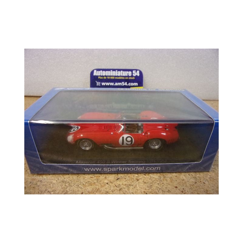 1957 Maserati 450S n°19 Fangio - Behra 1st winnerSebring 12H 43SE57 Spark Model