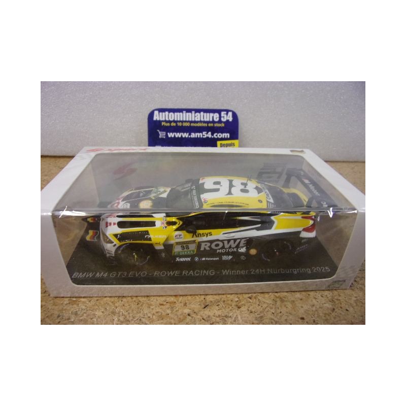 2025 BMW M4 GT3 Evo n°98 Farfus - Krohn - Marciello - van Der Linde 1st Winner 24h Nurburgring 43nur2025 Spark Model