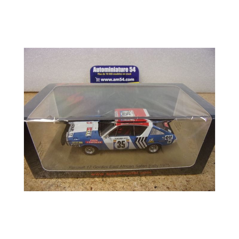 1975 Renault 17 Gordini n°35 Piot - De Alexandris Safari S6194 Spark Model