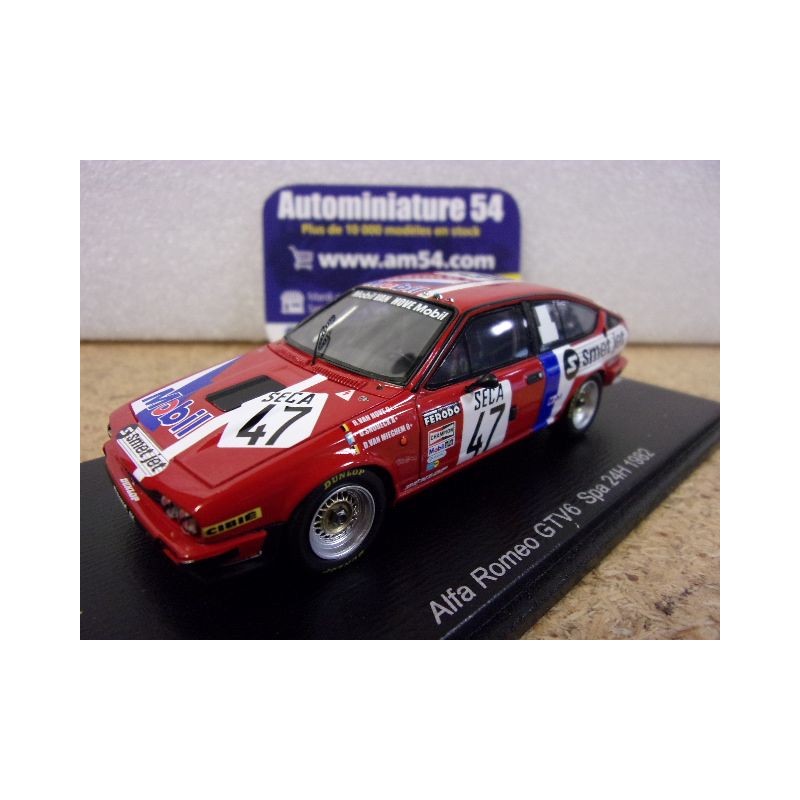 1982 Alfa Roméo GTV6 n°47 Van Hove - Snobeck - Van Mighem 24h Spa SB543 Spark model