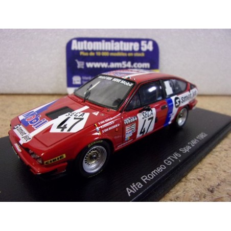 1982 Alfa Roméo GTV6 n°47 Van Hove - Snobeck - Van Mighem 24h Spa SB543 Spark model