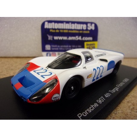 1968 Porsche 907 n°222 Herrmann - Neerspasch 4th Targa Florio SI038 Spark Model