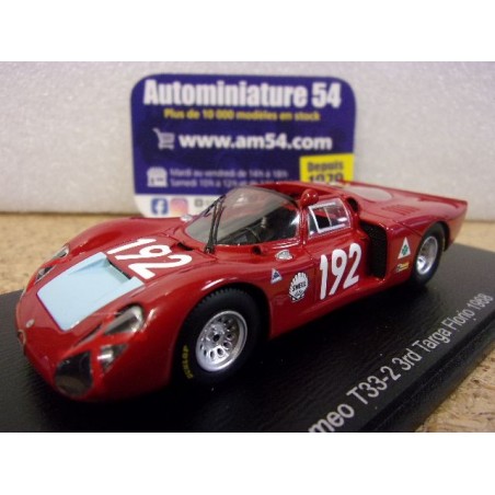 1968 Alfa Roméo T33-2 n°192 Bianchi - Casoni 3rd Targa Florio SI034 Spark model