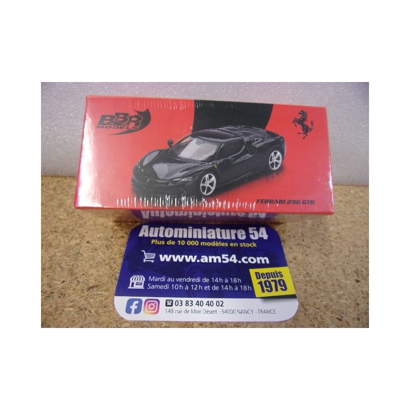 Ferrari 296 GTB Nero Daytona BBRModels BBRFER64003 MiniGT 1/64