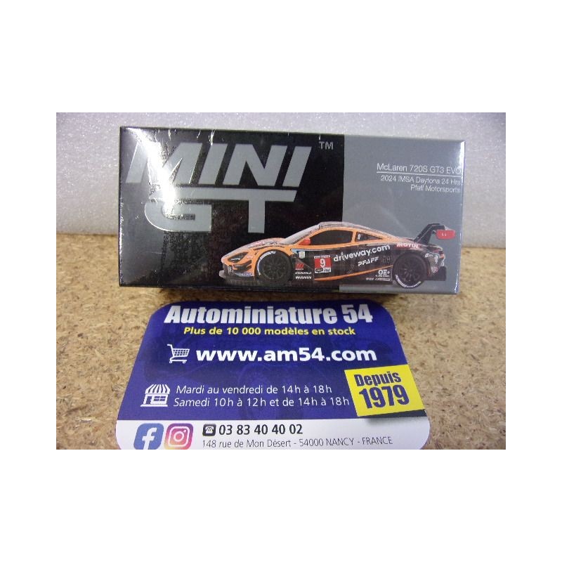 2024 McLaren 720S GT3 Evo n°9 Daytona 24h MGT00984 True Scale Models Mini GT