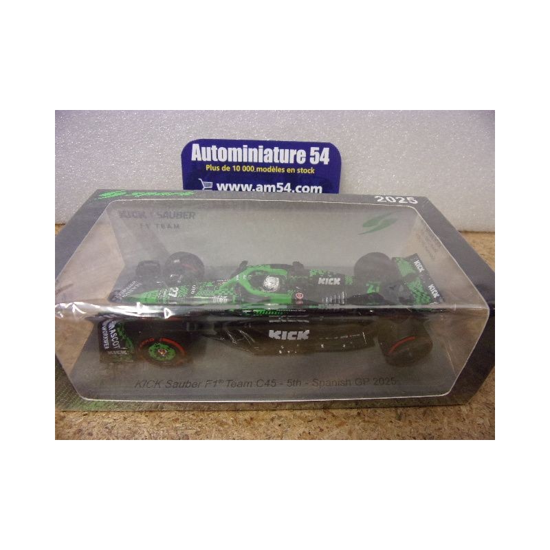2025 Kick Sauber F1 Team C45 n°27 Nico Hulkenberg 5th Spanish GP S9620 Spark Model