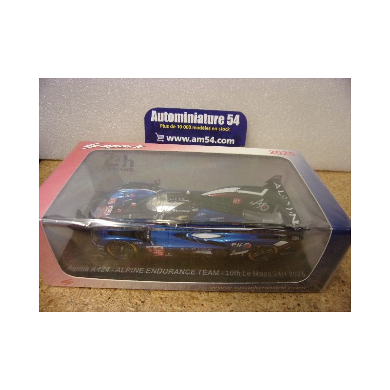 2025 Alpine A424 n°36 Schumacher - Mackowiecki - Gounon 10th Le Mans S9265 Spark Model