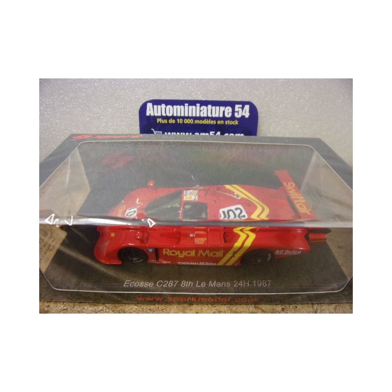 1987 Ecosse C287 n°102 Duez - Mallock - Leslie 8th Le Mans S8227 Spark Model